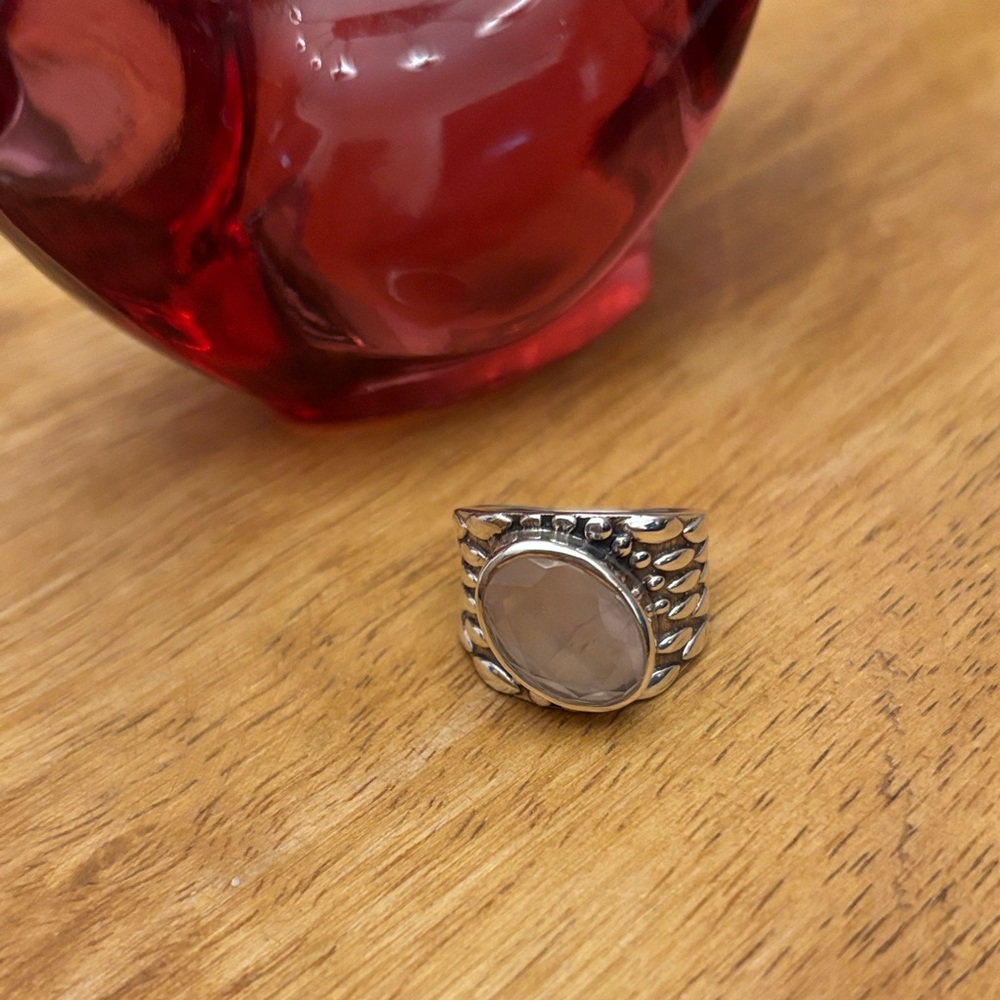 Rose Quartz Sterling Silver Ring